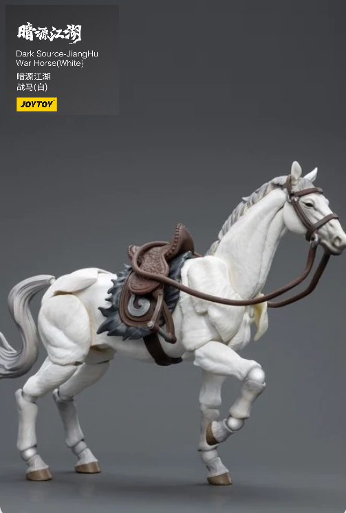 (Rare) Dark Source - JiangHu War Horse ( White ) - 1/18 Action Figure By JOYTOY