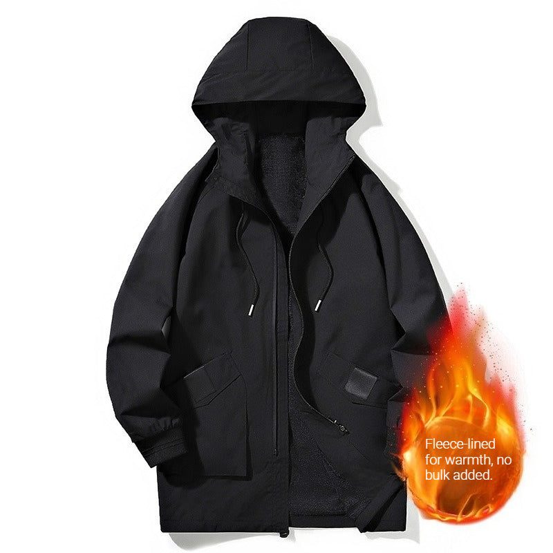 Plus Size Fleece-lined Parka Jacket