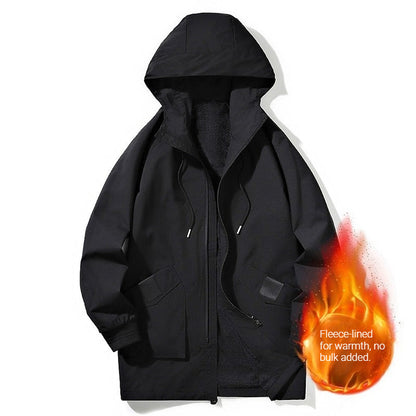 Plus Size Fleece-lined Parka Jacket