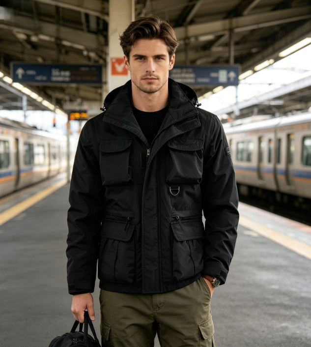 Windproof Tactical  Jacket - Black