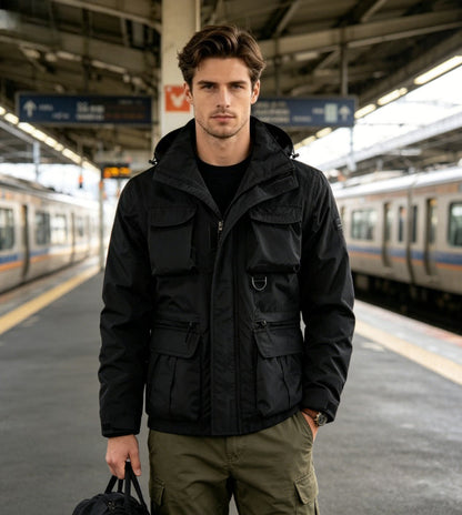 Windproof Tactical  Jacket - Black
