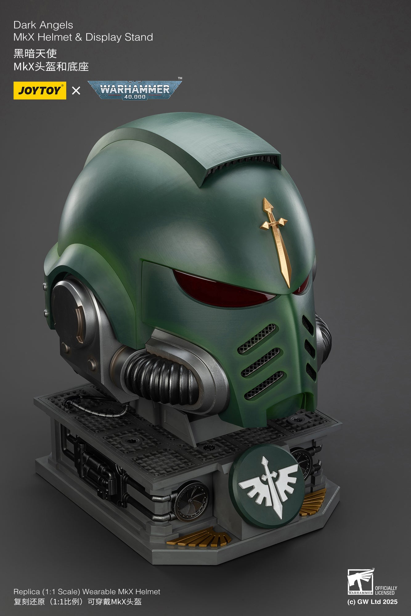1:1  Dark Angels MkX Helmet-"Warhammer 40,000" 1/1 Action Figure By JOYTOY