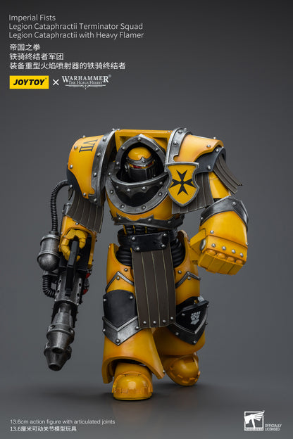 Imperial Fists Legion Cataphractii Terminator Squad Legion Cataphractii with Heavy Flamer -  Warhammer 40K Action Figure By JOYTOY