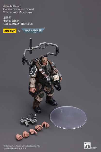 Astra Militarum Cadian Command Squad Veteran with Master Vox - Warhammer 40K Action Figure By JOYTOY
