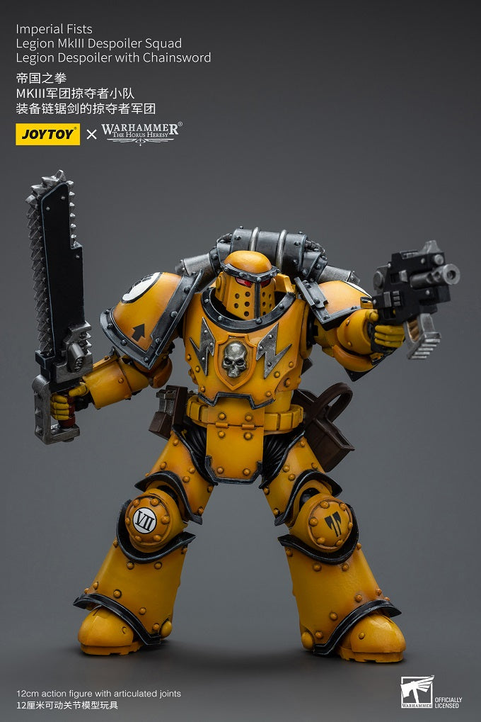 Imperial Fists Legion MkIII Despoiler Squad Legion Despoiler with Chainsword - Warhammer The Horus Heresy Action Figure By JOYTOY