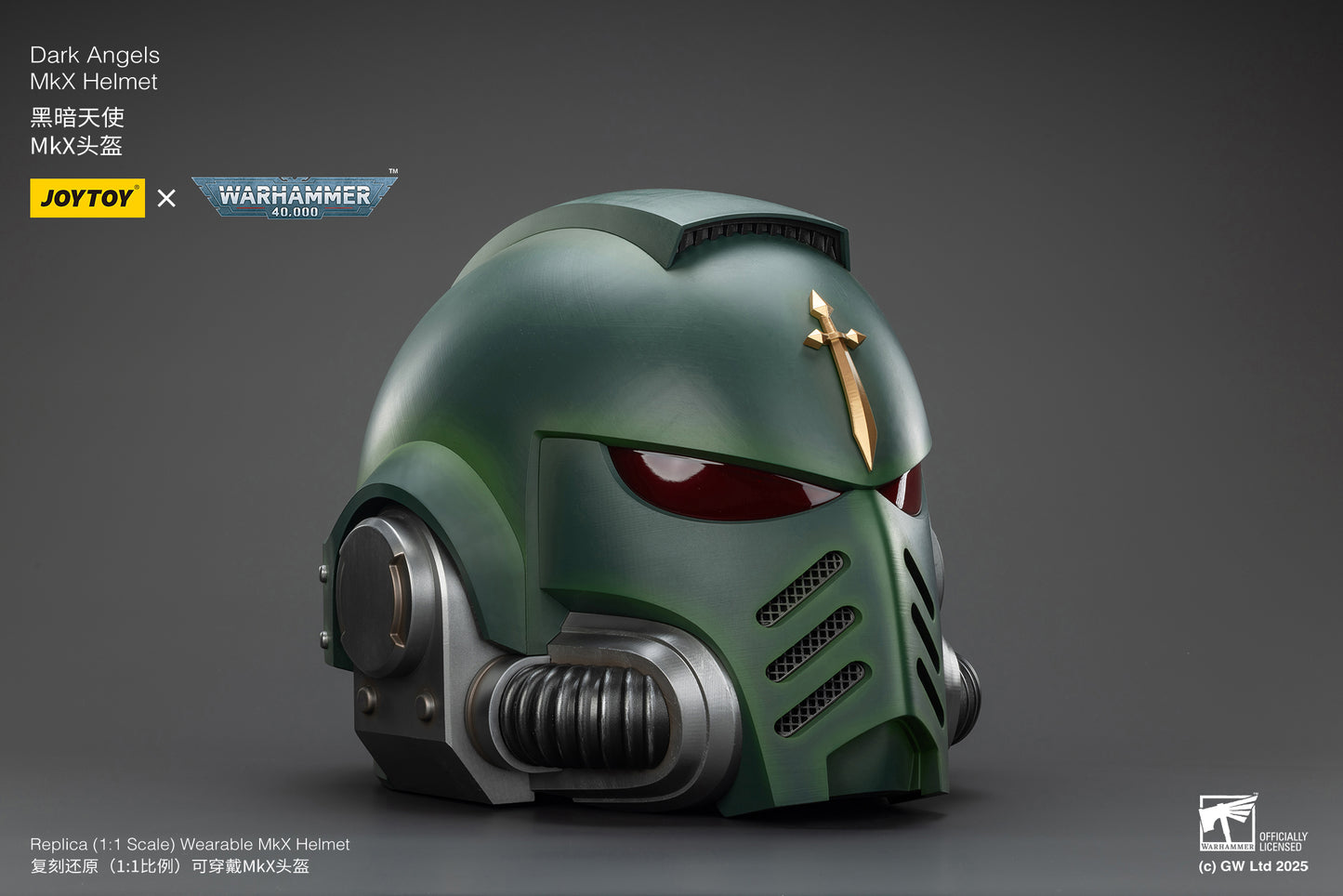 1:1  Dark Angels MkX Helmet-"Warhammer 40,000" 1/1 Action Figure By JOYTOY