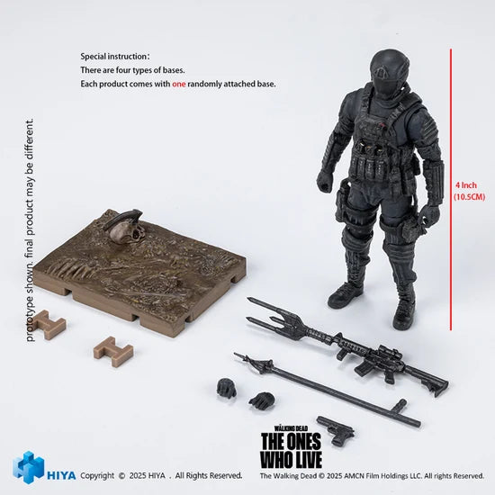 The Walking Dead The Ones Who Lived CRM Soldier - Exquisite Mini Series 1/18 Action Figure By HIYA Toys