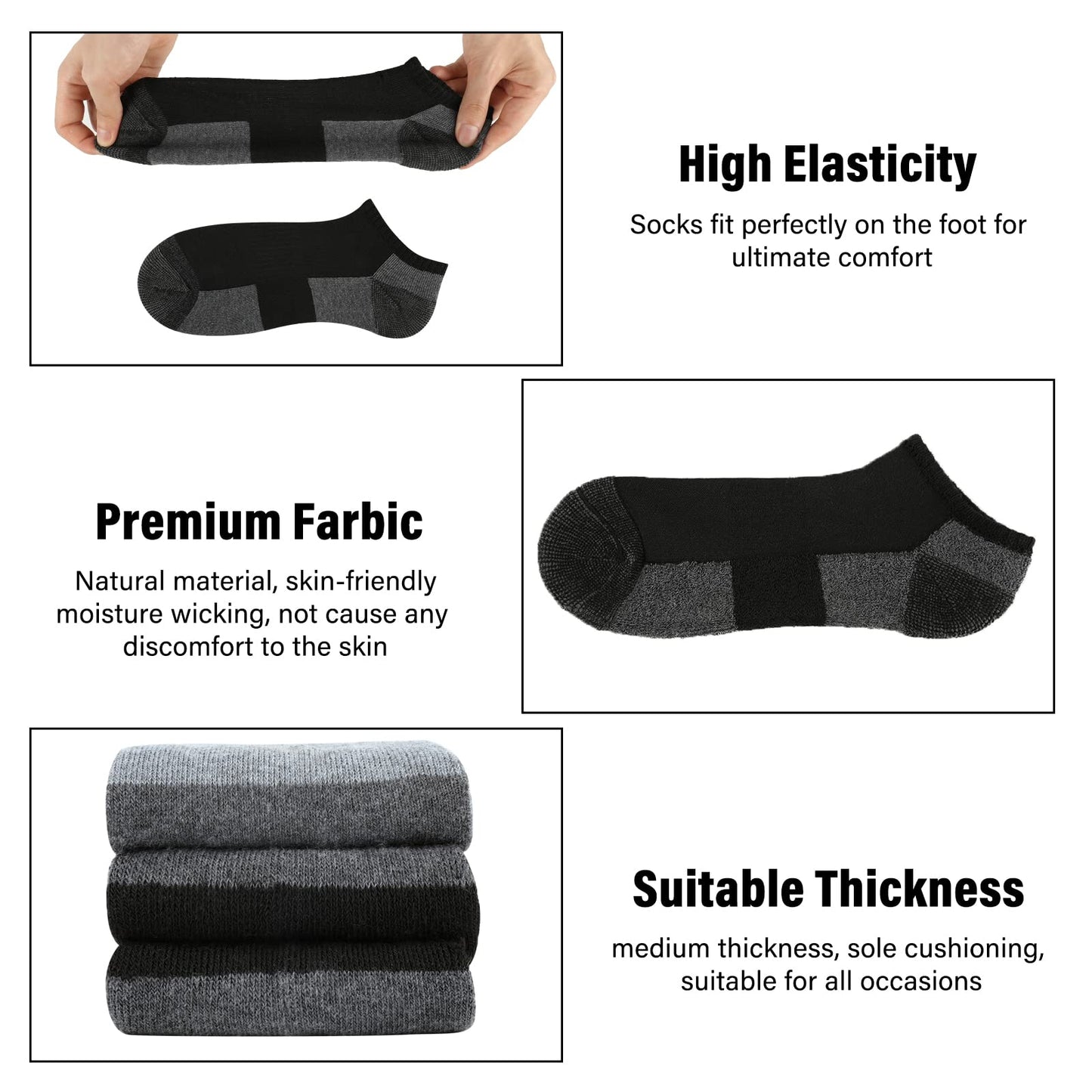 5 Pairs Pack- Men's socks