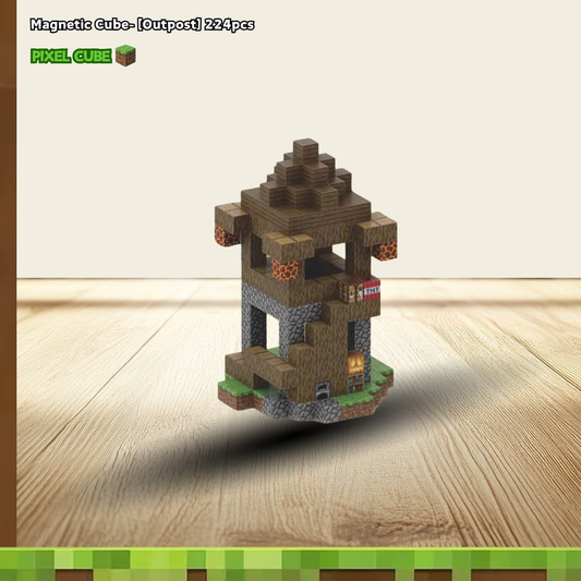 PIXEL CUBE Magnetic- [Outpost] 224pcs+6dolls