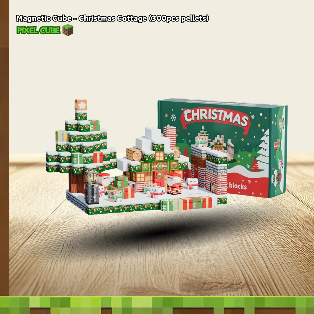 PIXEL CUBE Magnetic- [Christmas Cottage] 300pcs