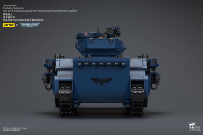 Ultramarines Predator Destructor with turret-mounted autocannon and sponson-mounted heavy bolters  - Warhammer 40K 1/18 Action Figure By JOYTOY