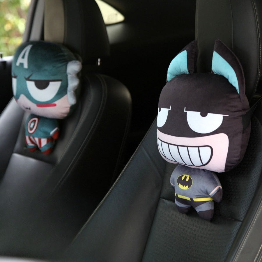 Car Headrest & Waist Support- Cute Cartoon Character Styling