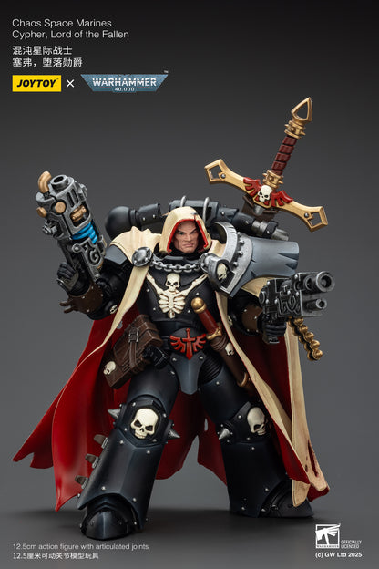 (RE-Run) Chaos Space Marines Cypher, Lord of the Fallen-1/18 warhammer 40k Action Figure By JOYTOY (Copy)