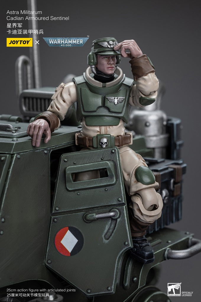 Astra Militarum Cadian Command Squad Veteran with Master Vox 1/18 Scal