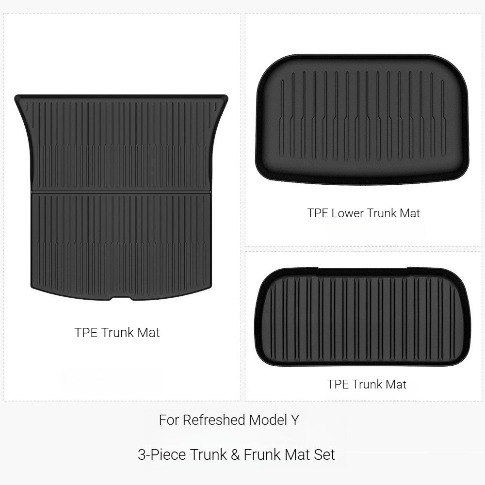 Car Floor Mats for Tesla Model Y (New Edition) - 2/3/6-Piece Set