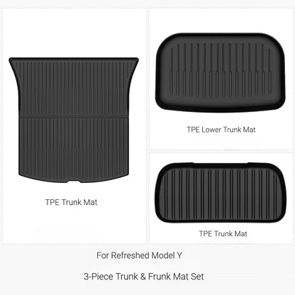 Car Floor Mats for Tesla Model Y (New Edition) - 2/3/6-Piece Set