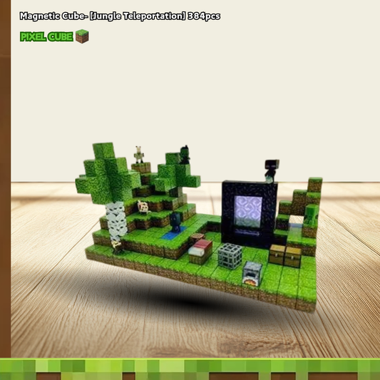 PIXEL CUBE Magnetic- [Jungle Teleportation] 384pcs+15dolls