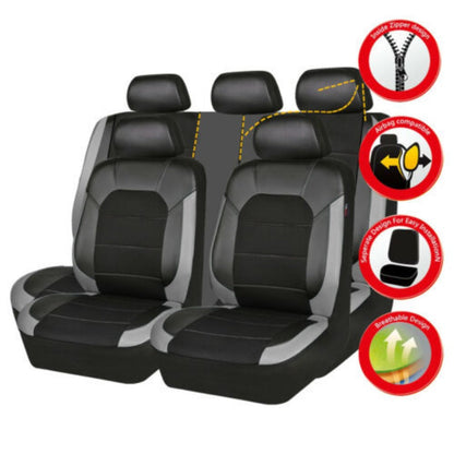 Car Seat Cushion - Bracket Sandwich Splicing Design (5-Seat 9-Piece Set)
