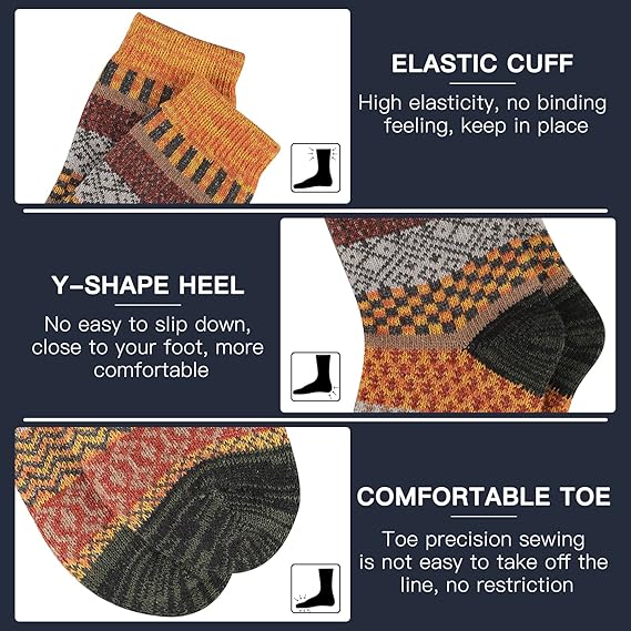 Autumn and winter men's thickened wool socks