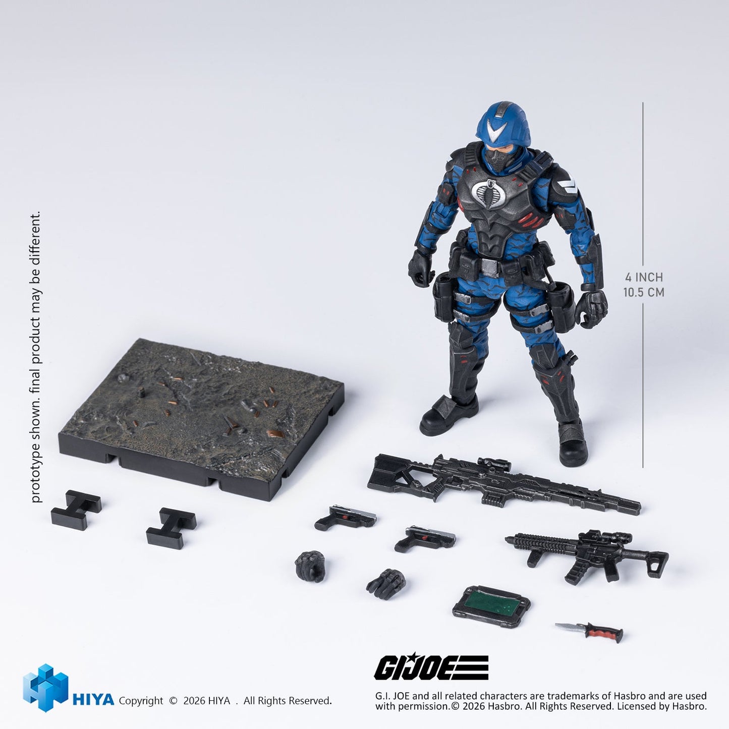 Exquisite Mini Series 1/18 Scale 4.1 Inch G.I.Joe Cobra Officer Action Figure By HIYA Toys