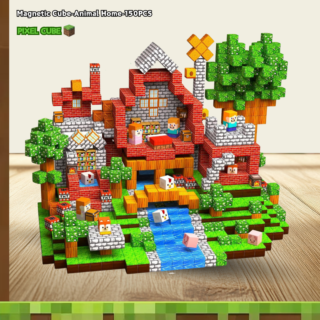 PIXEL CUBE Magnetice-[Animal Home]-150PCS