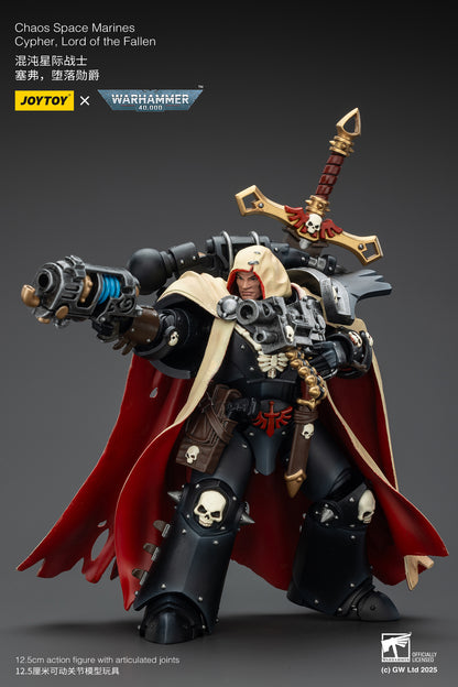 (RE-Run) Chaos Space Marines Cypher, Lord of the Fallen-1/18 warhammer 40k Action Figure By JOYTOY (Copy)