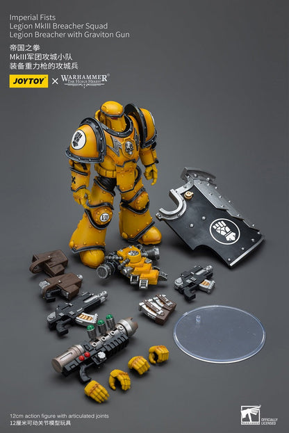 (Rare) Imperial Fists Legion MkIII Breacher Squad Legion Breacher with Graviton Gun - Warhammer The Horus Heresy Action Figure By JOYTOY