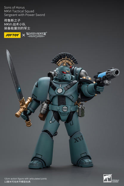 Sons of Horus MKVI Tactical Squad Sergeant with Power Sword - Warhammer "The Horus Heresy" Action Figure By JOYTOY