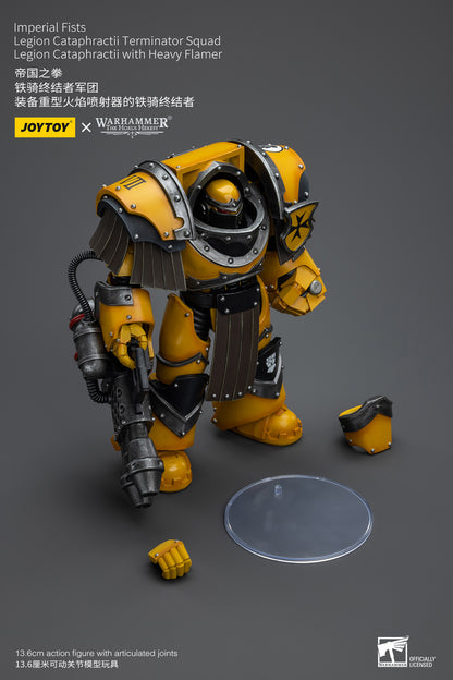 Imperial Fists Legion Cataphractii Terminator Squad Legion Cataphractii with Heavy Flamer -  Warhammer 40K Action Figure By JOYTOY