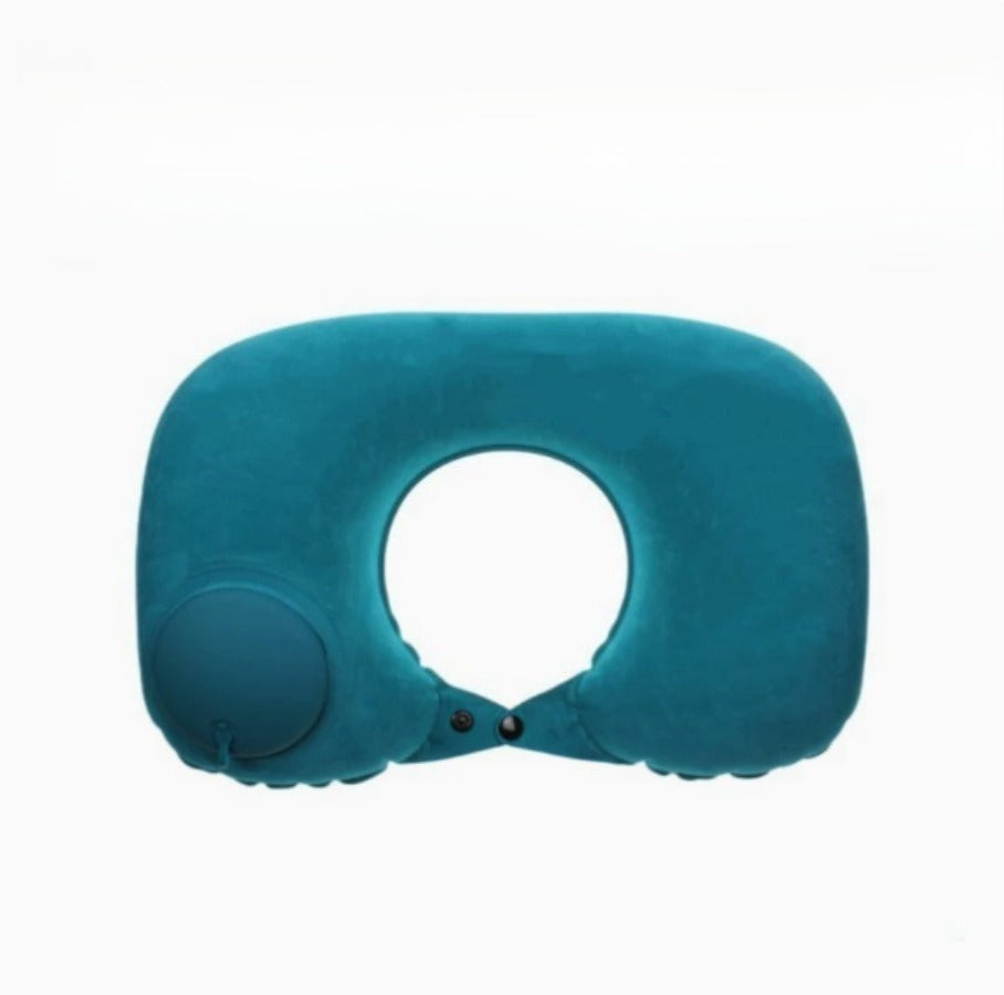 Travel U-shaped Pillow - Inflatable Press-Flocked fabric