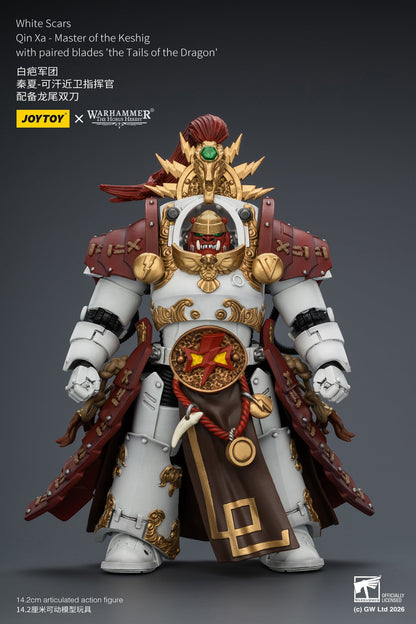 White Scars Qin Xa & Hibou Khan &Contemptor Dreadnought-Warhammer 40k 1/18 Action Figure By JOYTOY