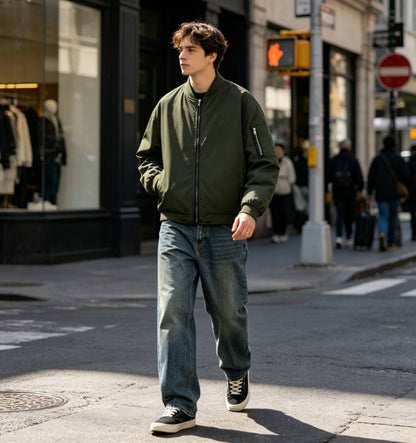 Waterproof Bomber Jacket- Green