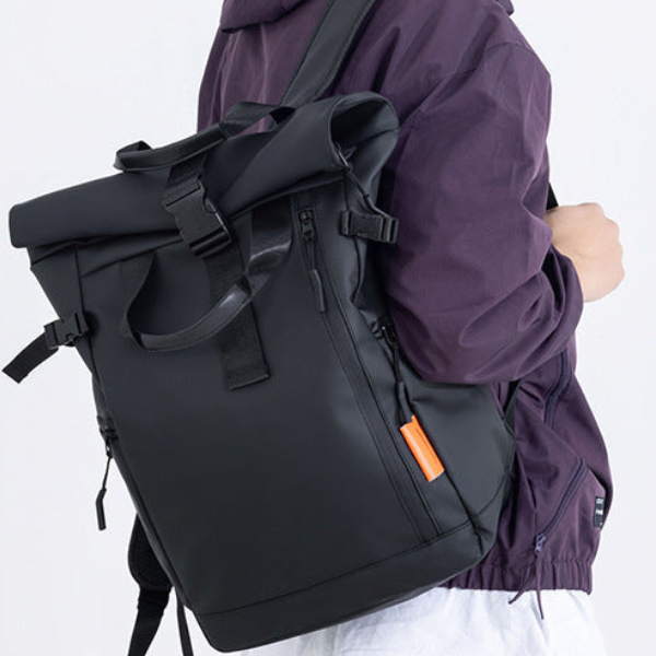Laptop Bag - Trendy Curled Backpack