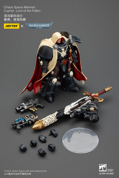 (RE-Run) Chaos Space Marines Cypher, Lord of the Fallen-1/18 warhammer 40k Action Figure By JOYTOY (Copy)