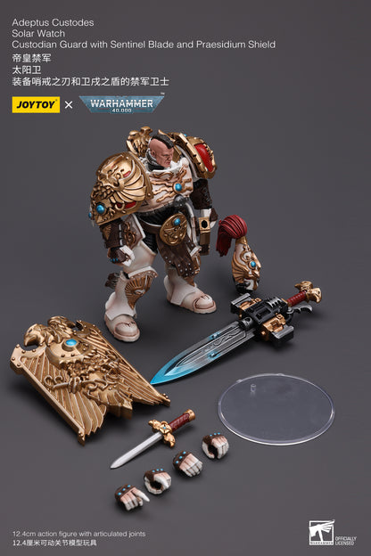 Adeptus Custodes Solar Watch Custodian Guard with Sentinel Blade and Praesidium Shield - Warhammer 40K Action Figure By JOYTOY