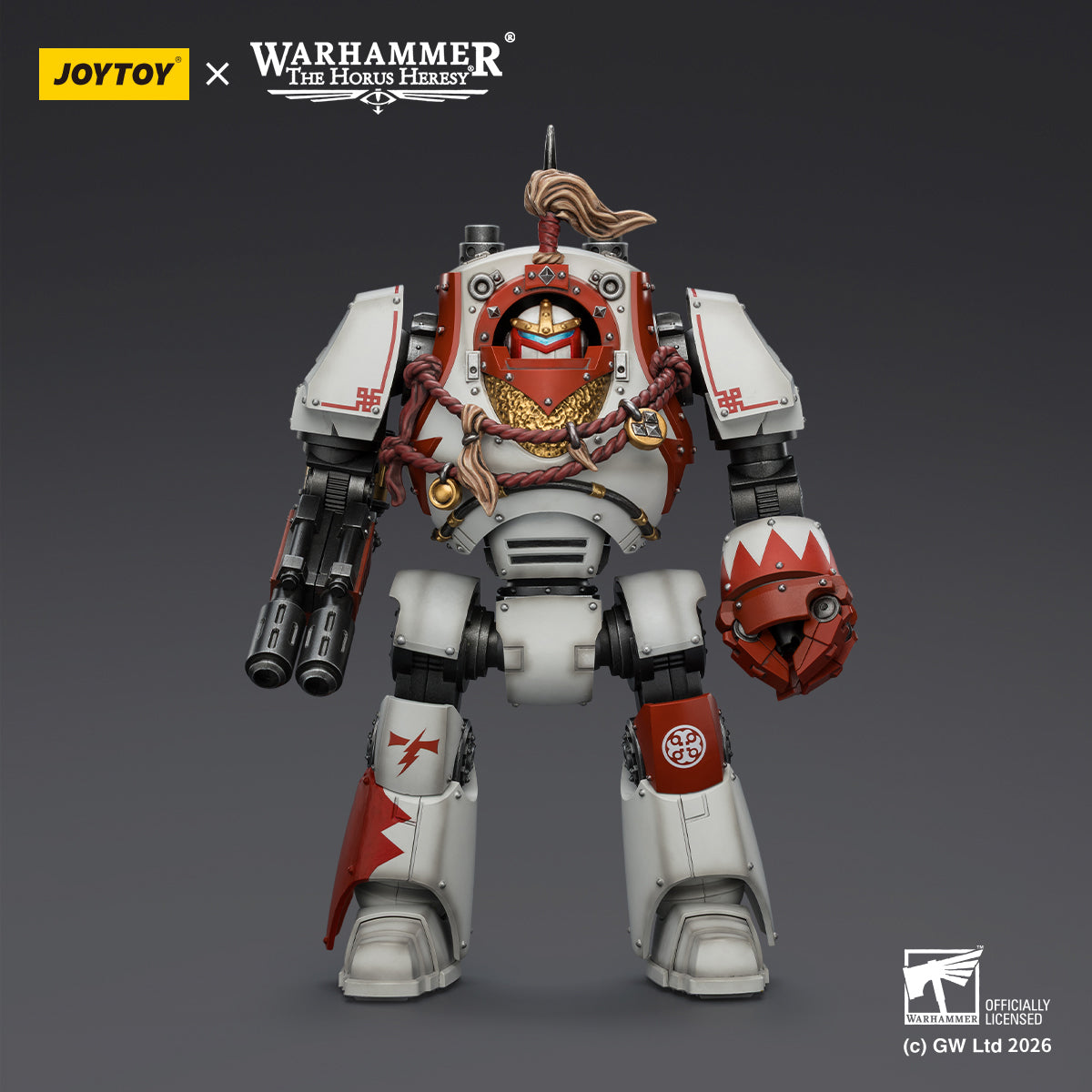 White Scars Qin Xa & Hibou Khan &Contemptor Dreadnought-Warhammer 40k 1/18 Action Figure By JOYTOY