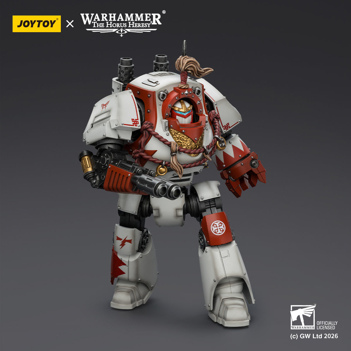 White Scars Qin Xa & Hibou Khan &Contemptor Dreadnought-Warhammer 40k 1/18 Action Figure By JOYTOY