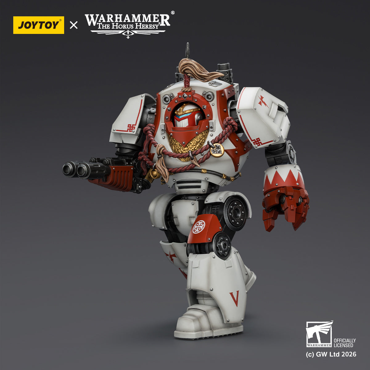 White Scars Qin Xa & Hibou Khan &Contemptor Dreadnought-Warhammer 40k 1/18 Action Figure By JOYTOY