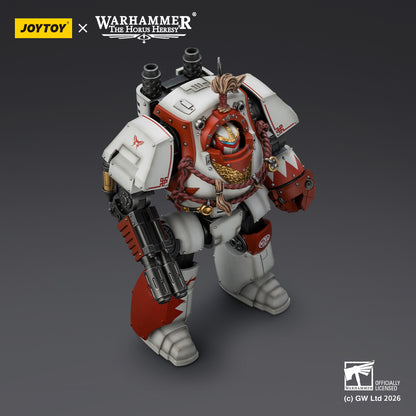 White Scars Qin Xa & Hibou Khan &Contemptor Dreadnought-Warhammer 40k 1/18 Action Figure By JOYTOY