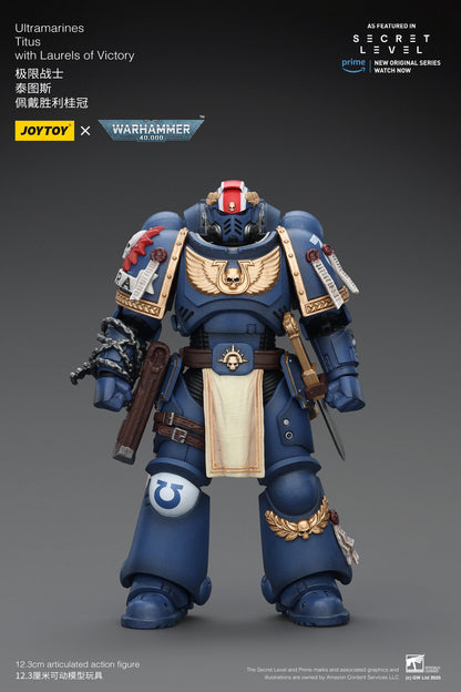 (Re-Run)Ultramarines Titus with Laurels of Victory- "Warhammer 40K" 1/18 Action Figure By JOYTOY