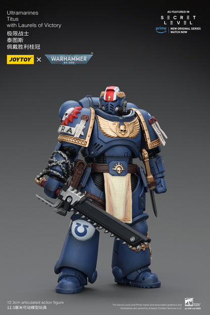 (Re-Run)Ultramarines Titus with Laurels of Victory- "Warhammer 40K" 1/18 Action Figure By JOYTOY