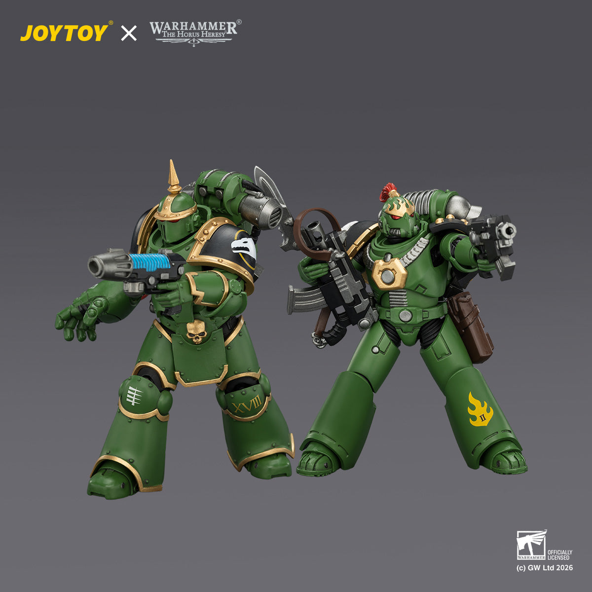 Salamanders MK III Tactical Legionary & MKVI Tactical Legionary - "The Horus Heresy" Warhammer 40k 1/18 Action Figure By JOYTOY