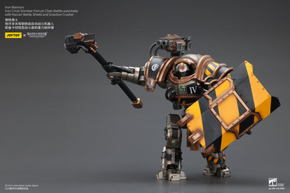 Iron Warriors Iron Circle Domitar-Ferrum Class Battle-automata with Karceri Battle Shield and Graviton Crusher- Warhammer "The Horus Heresy" Action Figure By JOYTOY