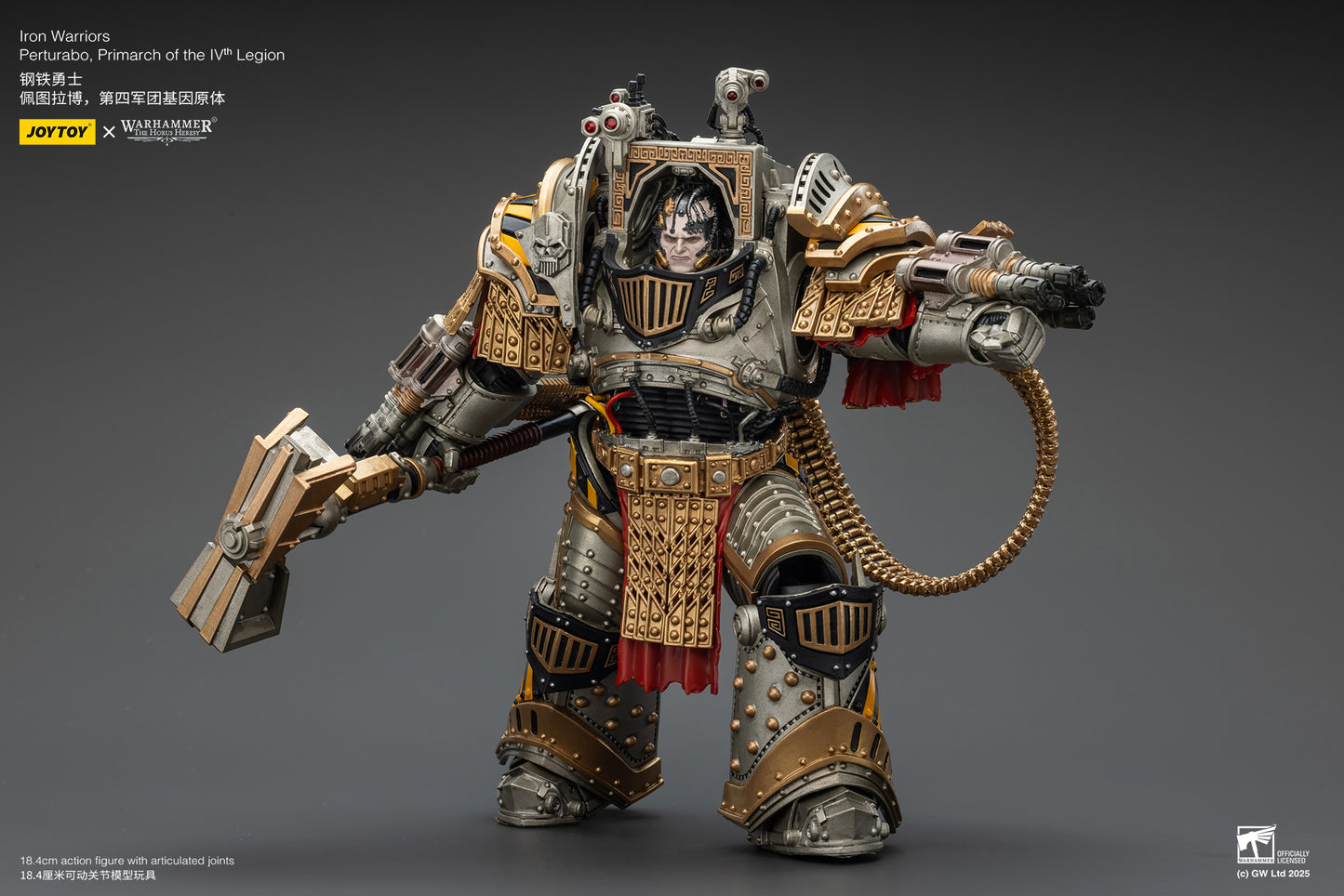 Iron Warriors Perturabo, Primarch of the lVth Legion- 1/18 Warhammer 'The Horus Heresy' By JOYTOY