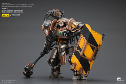 Iron Warriors Iron Circle Domitar-Ferrum Class Battle-automata with Karceri Battle Shield and Graviton Crusher- Warhammer "The Horus Heresy" Action Figure By JOYTOY