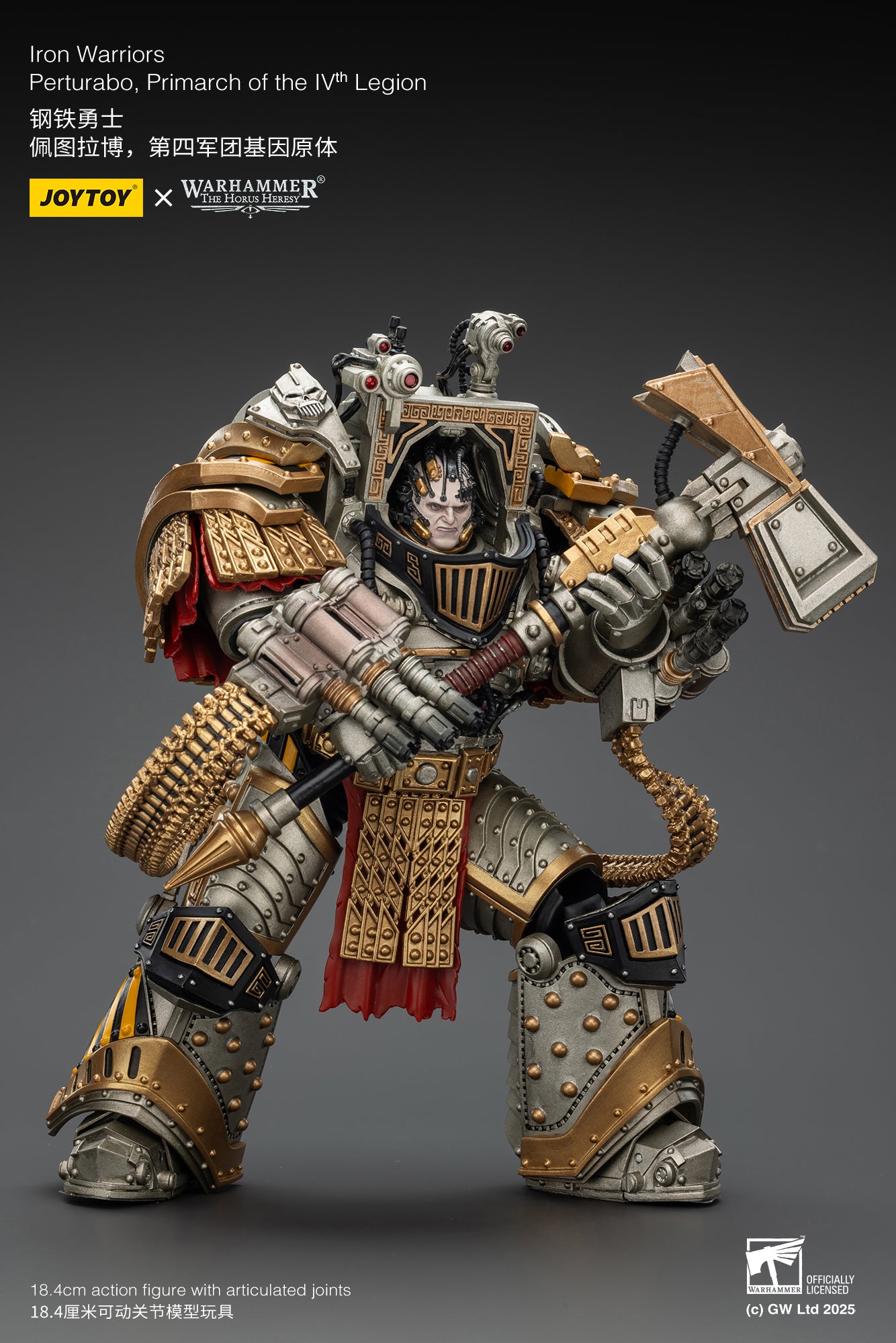 Iron Warriors Perturabo, Primarch of the lVth Legion- 1/18 Warhammer 'The Horus Heresy' By JOYTOY
