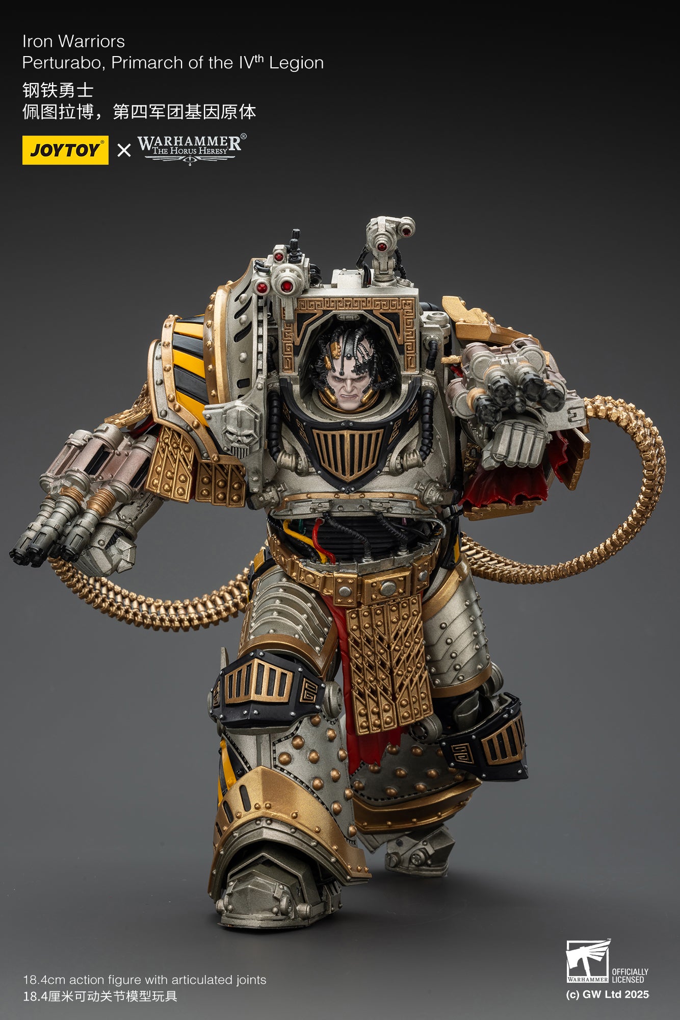Iron Warriors Perturabo, Primarch of the lVth Legion- 1/18 Warhammer 'The Horus Heresy' By JOYTOY