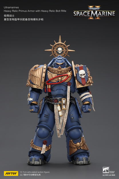 Ultramarines Heavy Relic Primus Armor with Heavy Relic Bolt Rifle - "Warhammer 40,000" 1/18 Action Figure By JOYTOY