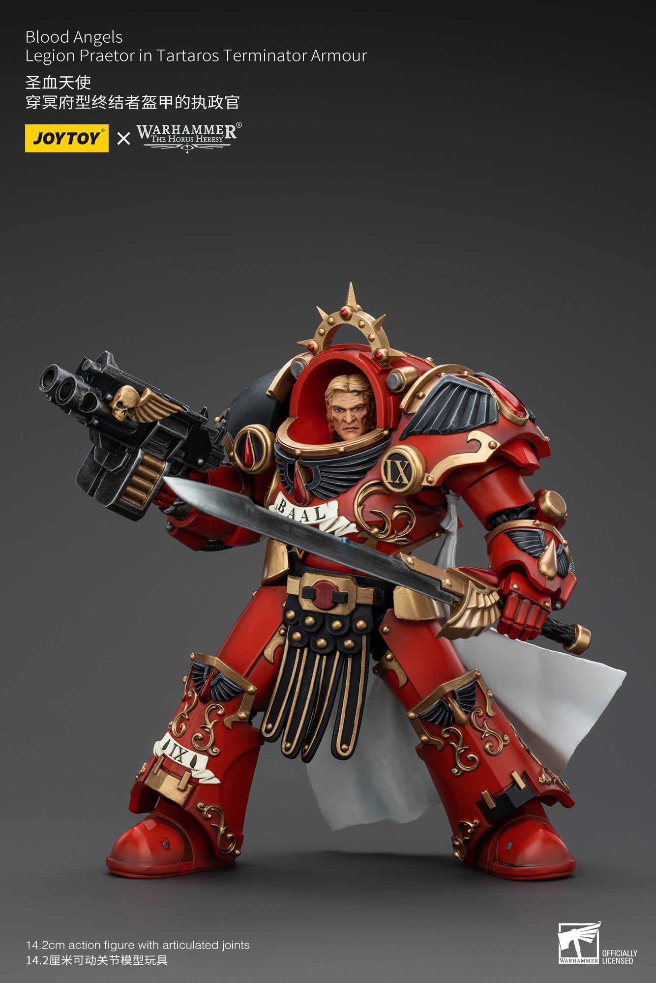 Blood Angels Legion Praetor in Tartaros Terminator Armour - Warhammer "The Horus Heresy" Action Figure By JOYTOY