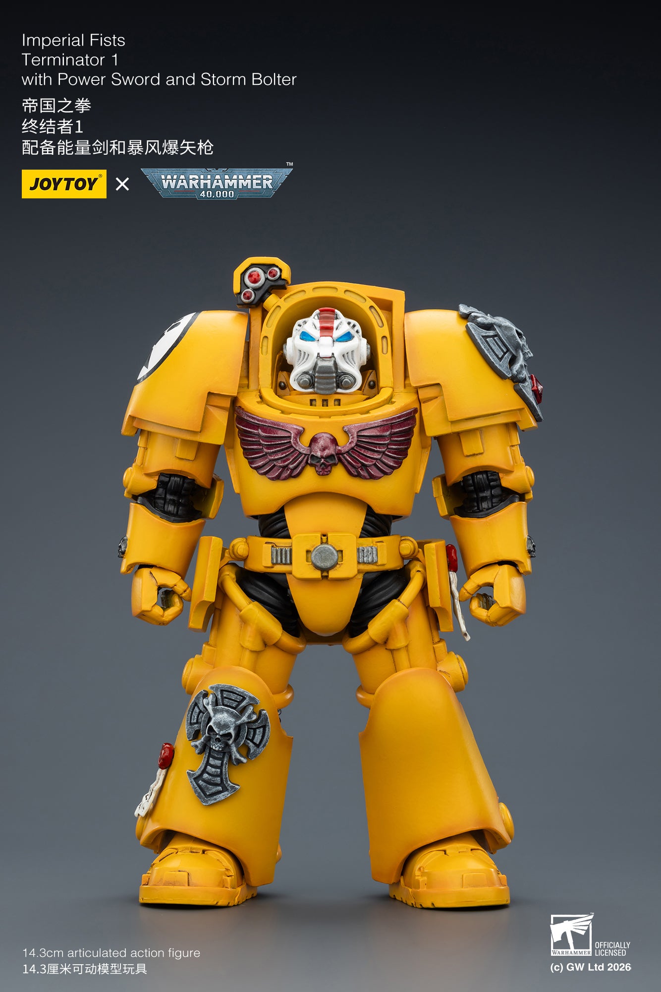 Imperial Fists Terminator-Warhammer 40k 1/18 Action Figure By JOYTOY